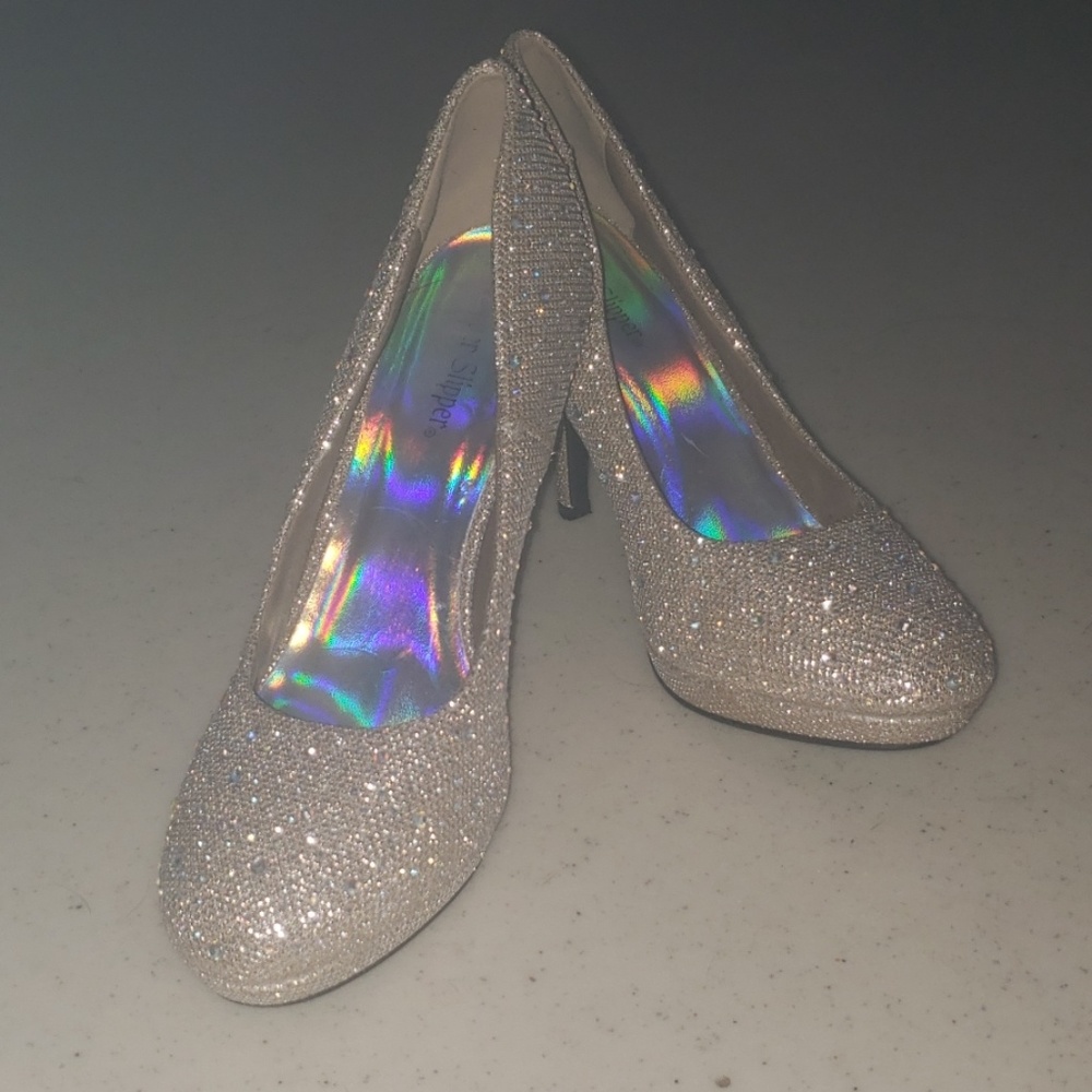 Champaign sparkly heels